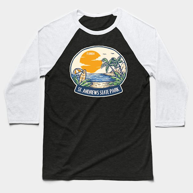 St. Andrews State Park Florida Baseball T-Shirt by soulfulprintss8